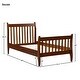 preview thumbnail 4 of 11, Sleek Walnut Platform Bed with Space-Saving Design and Ample Storage - Sturdy Wooden Slat Support - Twin Size, Walnut