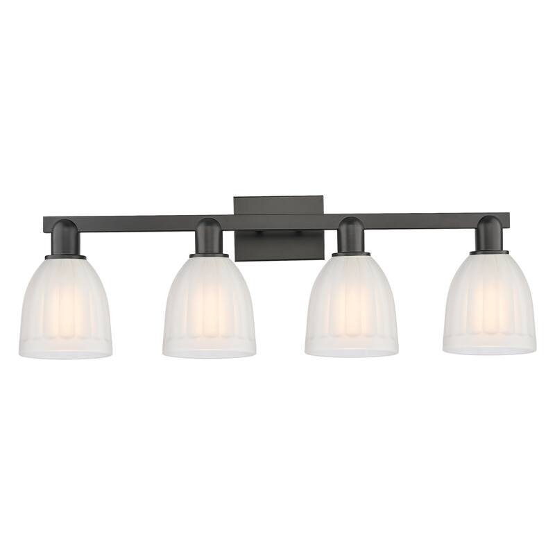 Innovations Lighting Endless Possibilities Arcadia - Brookfield - 4 Light 33" Bath Vanity Light - Matte Black/White