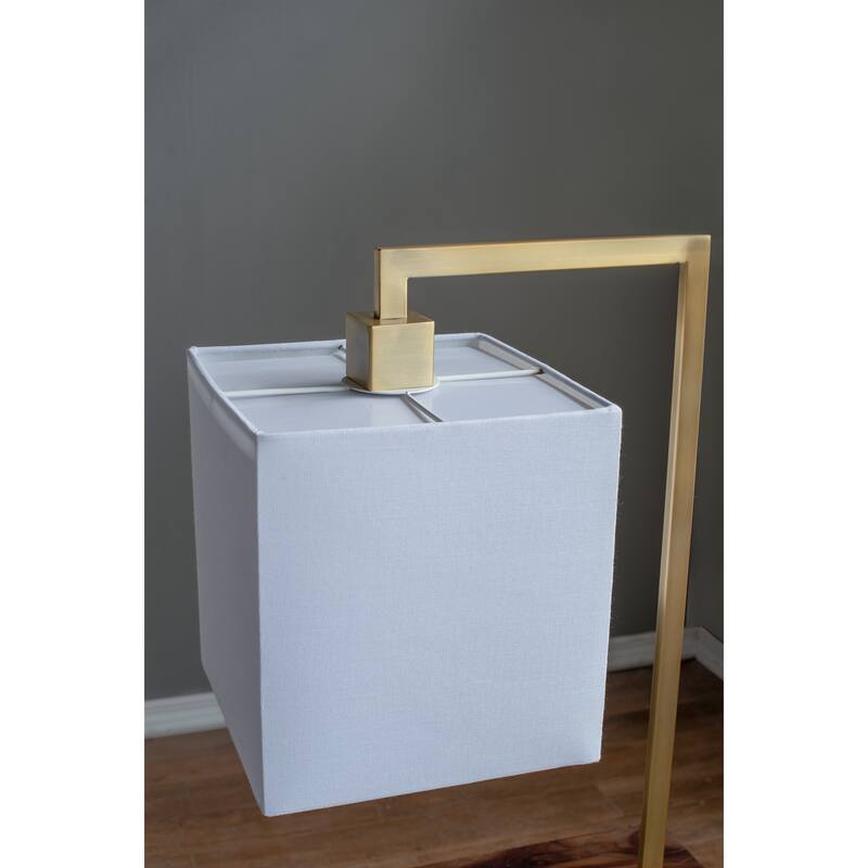 9x14.3x25.2" Metal Table Lamp With unique dual-bend arm design