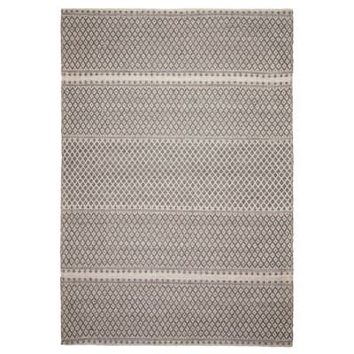 ECARPETGALLERY Hand Tufted Sienna Grey Wool Rug - 6'8 x 9'9