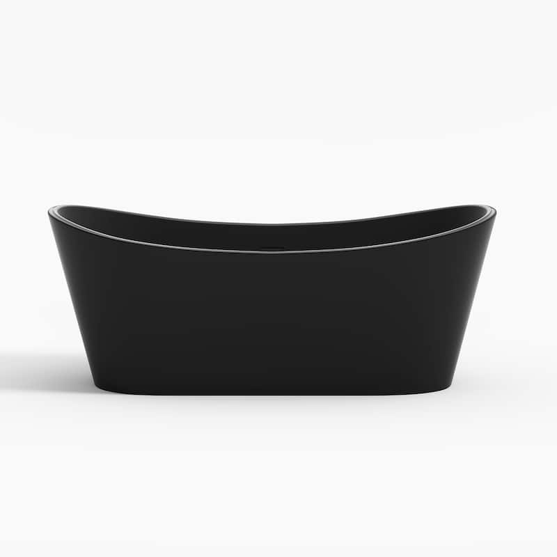 OVE Herschel 60-inch Free-Standing Bathtub in Matte Black