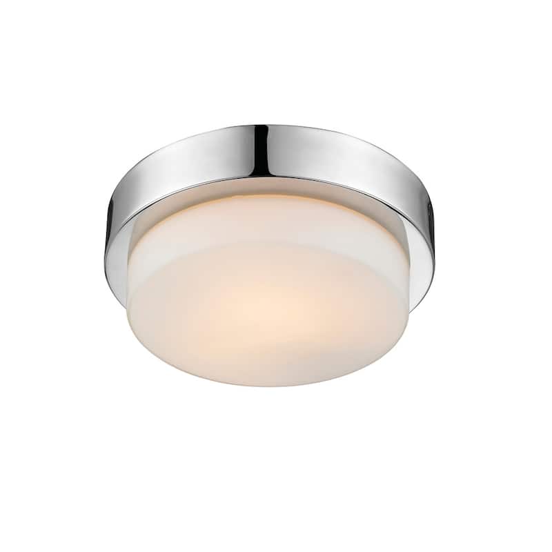Wry Lighting Morgon 1-light Flush Mount in Chrome - Silver