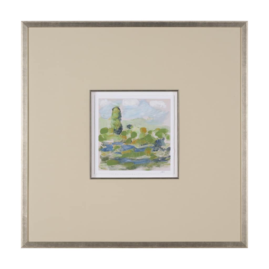 Vibrant View III by Mercana Studio a Hand Embelished Textured Framed Art Print Matted under Glass