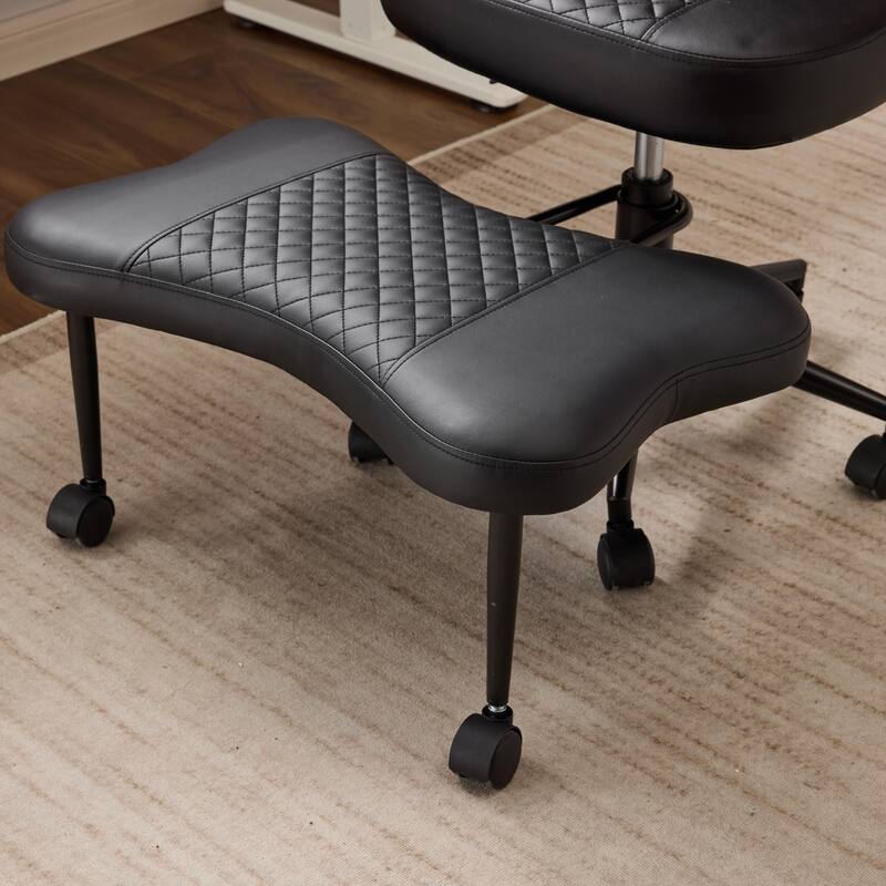 Meditation chair, an ergonomic cross-legged seating chair, with lumbar support and a height-adjustable seat cushion