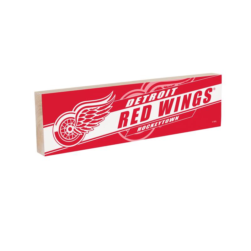 Detroit Red Wings Wooden Tabletop Mantel Shelf Sign
