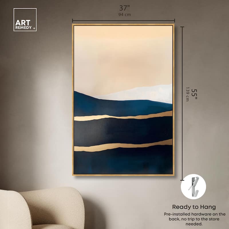 Golden Seam II Canvas by Art Remedy