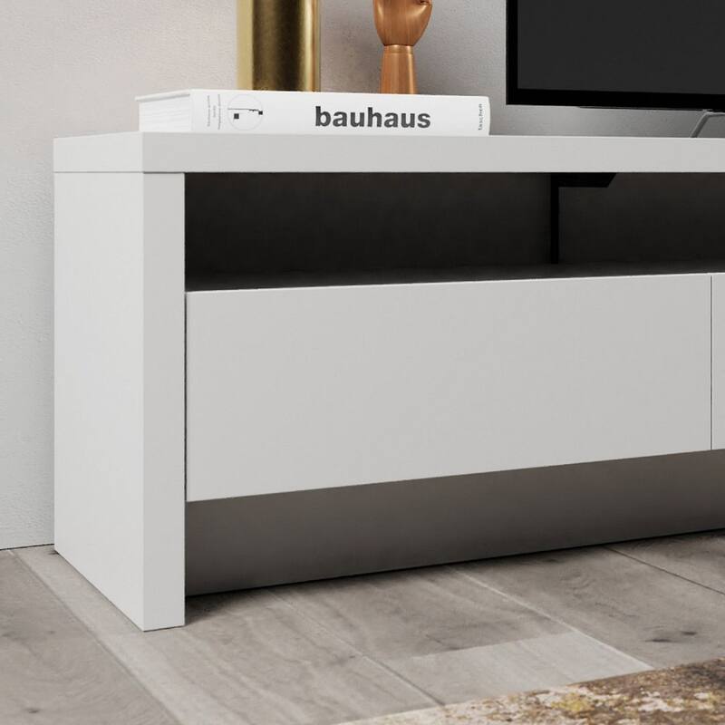 Manhattan Comfort Sylvan 70.86 In. Storage Media Cabinet Console