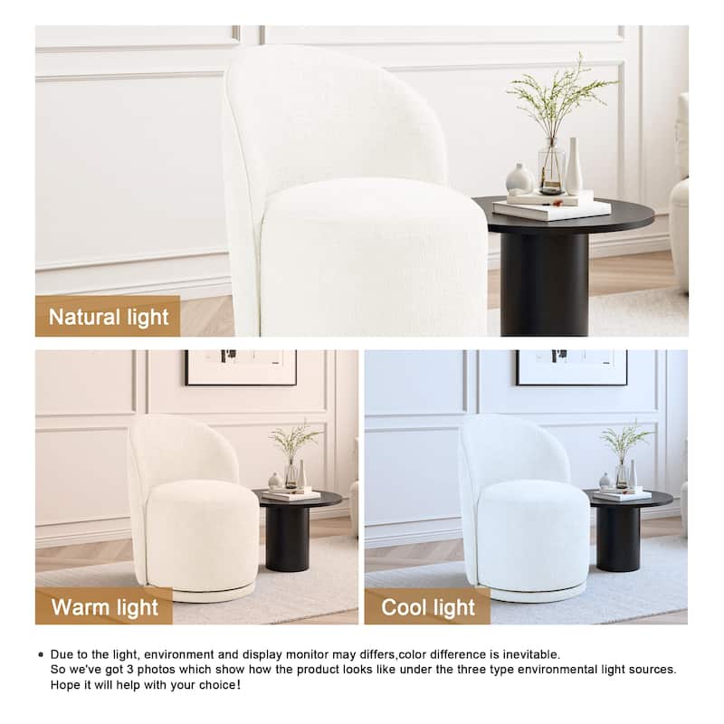 UIXE Modern Upholstered Swivel Armless Side Dining Chairs