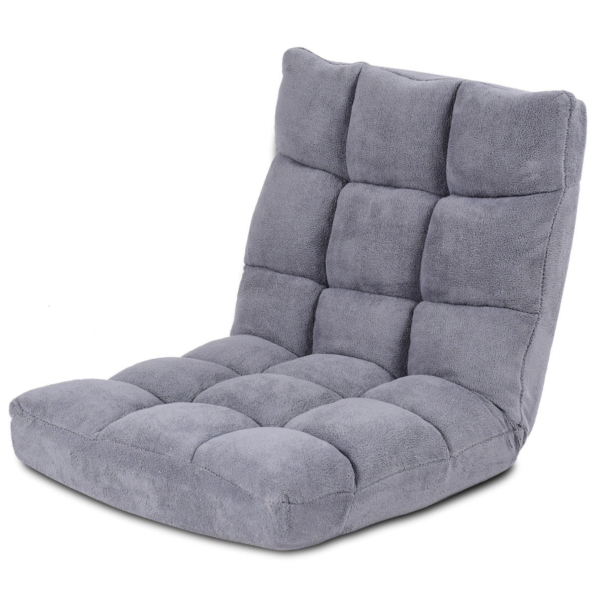 Shop Costway Adjustable 14 Position Floor Chair Folding Lazy