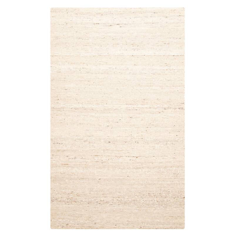 ECARPETGALLERY Braid weave Sienna Beige Wool Rug - 5'1 x 8'2