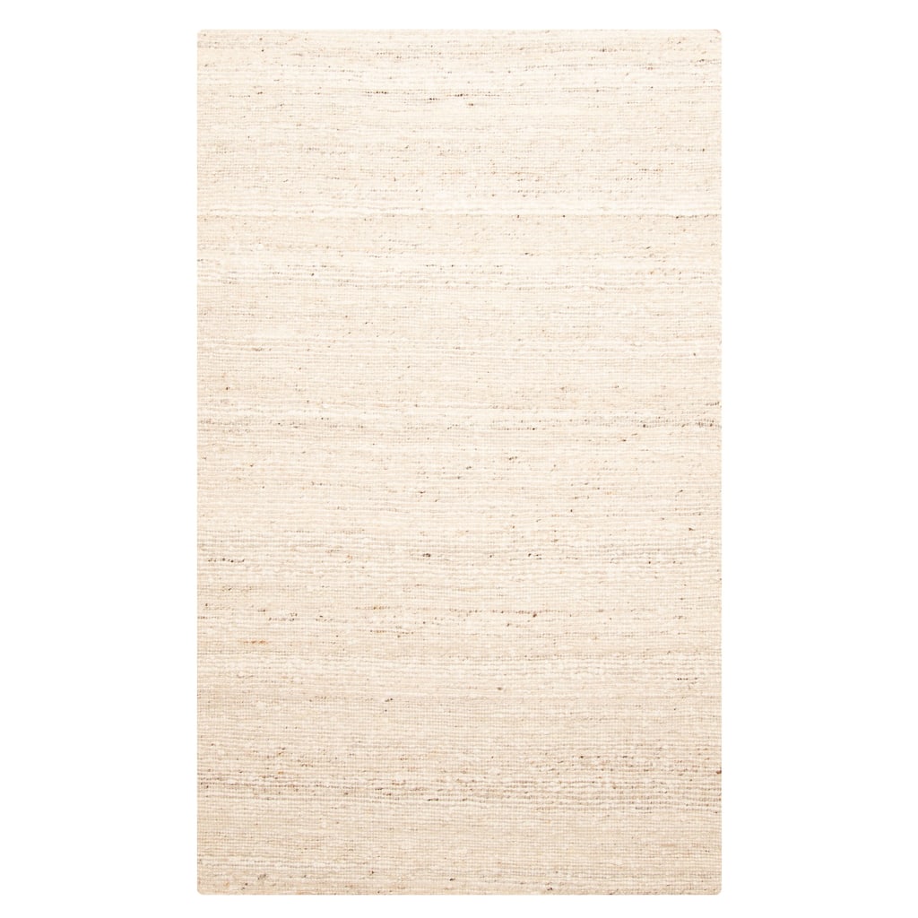 ECARPETGALLERY Braid weave Sienna Beige Wool Rug - 5'1 x 8'2