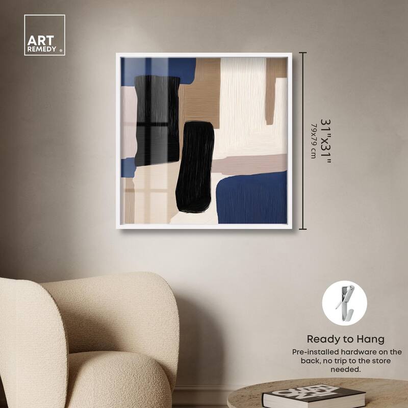 Blue Quietude I Shadowbox by Art Remedy
