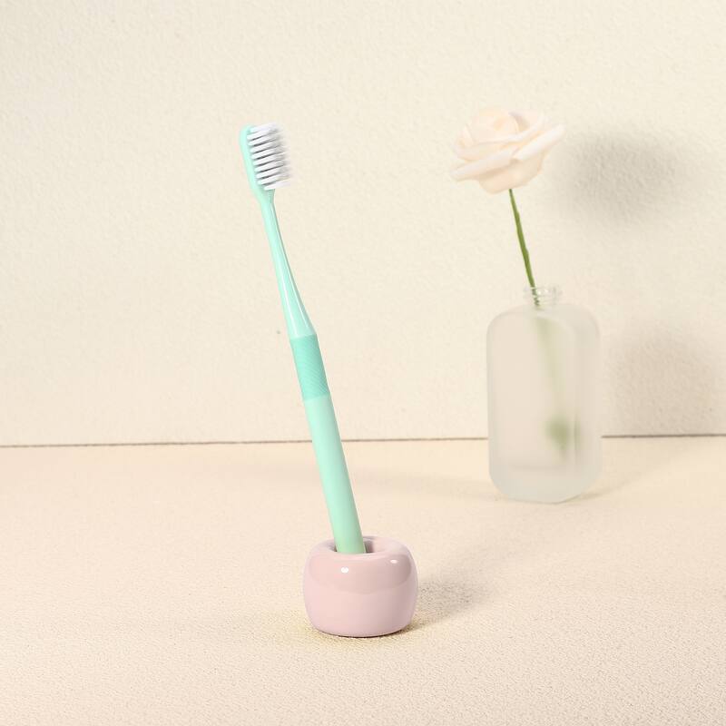 Toothbrush Holder, Round Mini Ceramic Toothbrush Holder Electric Toothbrush Holder, 1.65"x1.18", for Bathroom