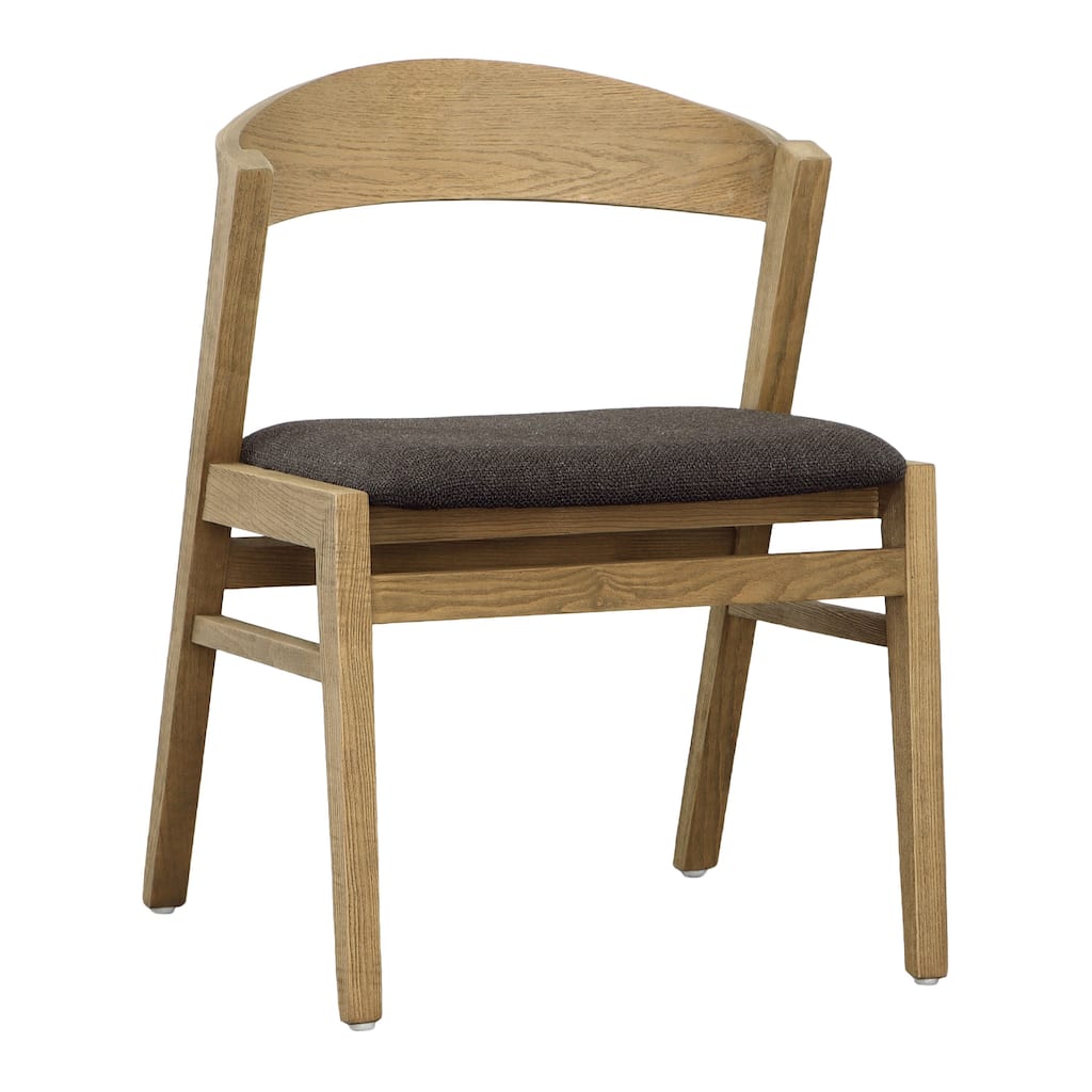 Iris Linen Blend Upholstered Dining Chair, Charcoal