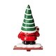 preview thumbnail 21 of 33, Glitzhome Resin Santa Snowman Penguin Gnomes with JOY Christmas Stocking Holders Mantel Ornament(Set of 3)