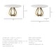 preview thumbnail 12 of 10, Laurent White Marble Top w/Gold Metal Base Dining Table - Off White