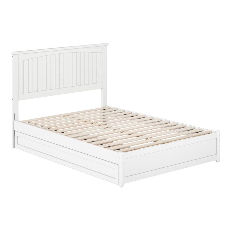 Malta Platform Bed with Panel Footboard and Twin Trundle