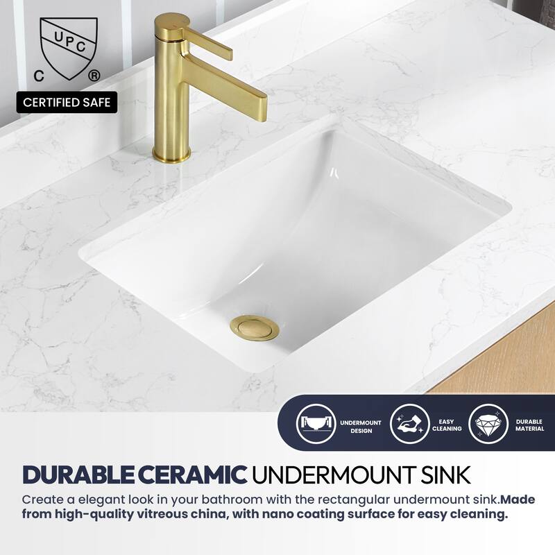 San Single Bath Vanity with Composite Stone Top and Mirror