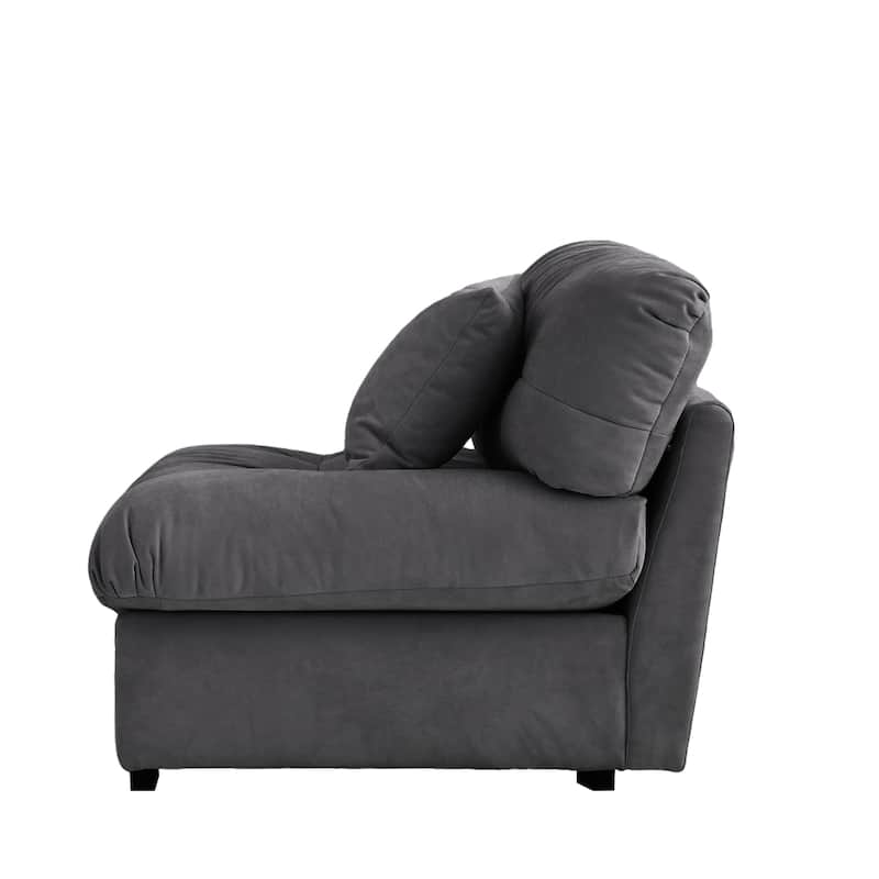 89" Fluffy Cloud Couches Sectional, Modern Minimalist Sofas With Two Pillows