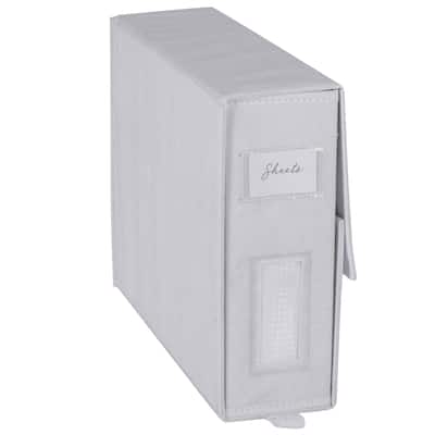 Organize It All Foldable Linen Closet Organizer in White