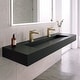 preview thumbnail 112 of 170, Pyramid Solid Surface Wall-Mounted Bathroom Sink 60" - Black
