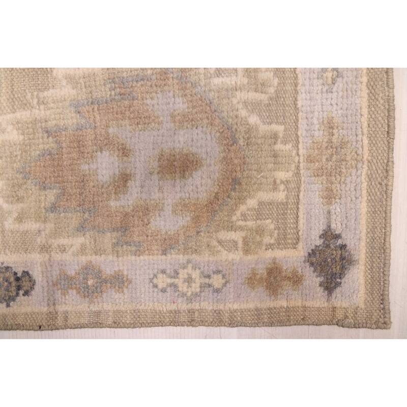 ECARPETGALLERY Hand-knotted Finest Oushak Khaki Wool Rug - 8'11 x 12'3