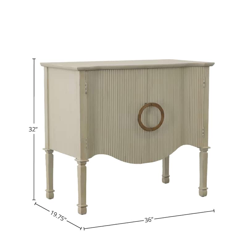 Willow 36" 2-Door Server, Distressed Cream