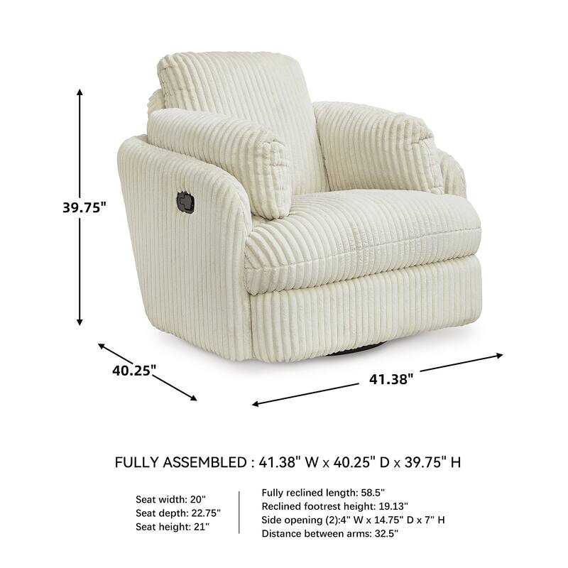 Signature Design by Ashley Tie-Breaker Swivel Glider Recliner