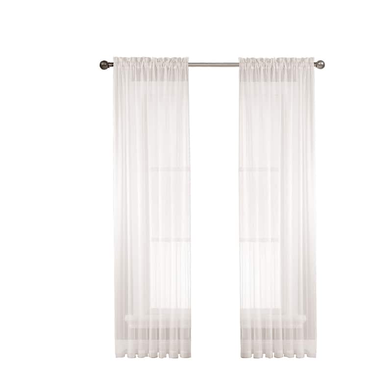Window Elements Diamond Sheer Voile Extra Wide Curtains (Set of 2)