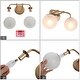 preview thumbnail 27 of 25, Siya Modern 3/2/1 Frosted Glass Bathroom Vanity Lights Romantic Gold Statement Wall Sconces