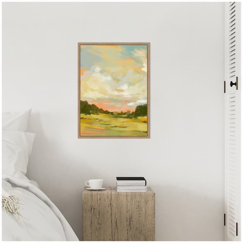 Kate and Laurel Sylvie Landscape 2 Framed Canvas by Annie Quigley