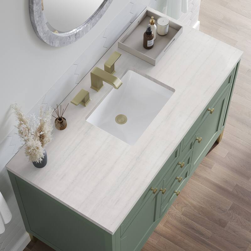 James Martin Vanities Chicago 48" Single Vanity, Smokey Celadon