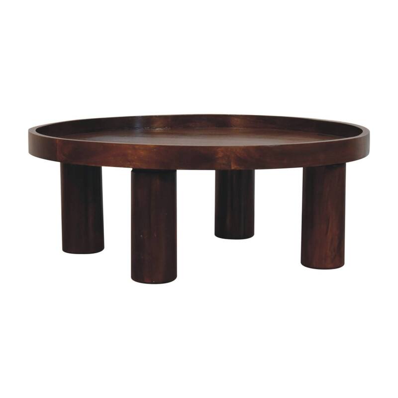 Artisan Furniture Solid Wood Crescent Chestnut Coffee Table