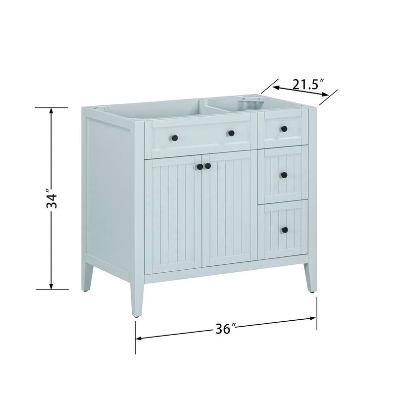 Avanity LAYLA-V36 Layla 36" Single Free Standing Vanity Cabinet Only - Ice Blue