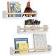 preview thumbnail 5 of 7, Wallniture Utah Wood Wall Shelves Kids Bookshelf Set of 3 Toy Storage - White