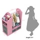 preview thumbnail 8 of 13, Costume RackOpen Hanging Armoire Closet with Mirror-PINK