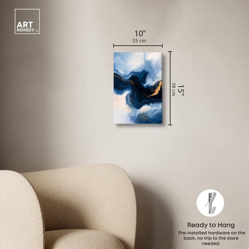 Blue Deep II Canvas by Art Remedy, Gallery Wrapped
