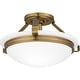 preview thumbnail 3 of 5, Quoizel Semi-Flush Mount 2-Light Semi-Flush Mount in Weathered Brass
