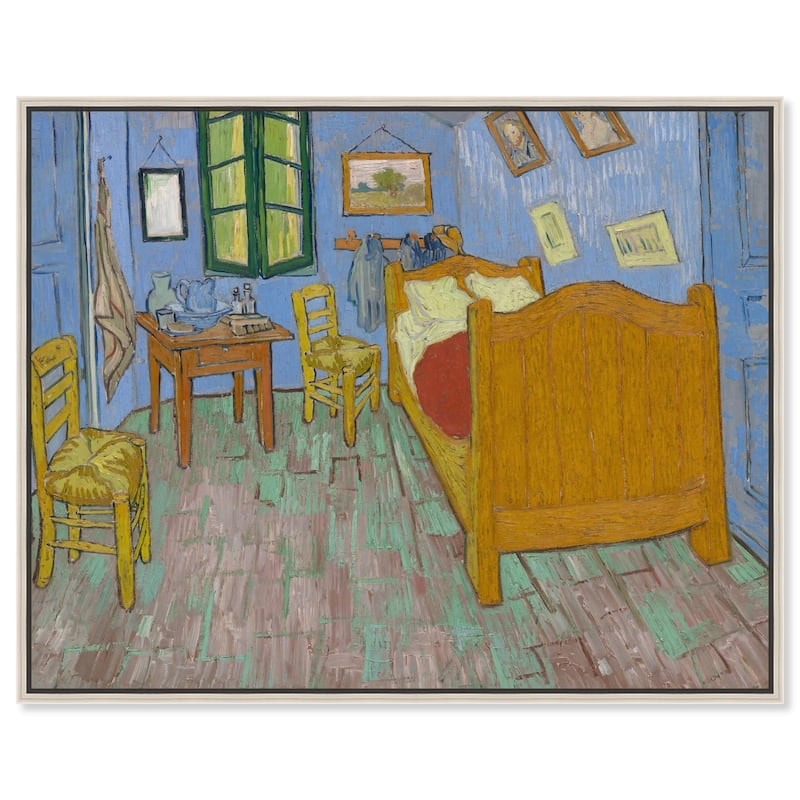The Bedroom Canvas by Art Remedy - Silver - 45" x 36"