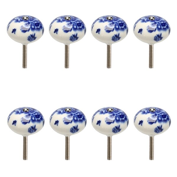 8pcs Ceramic Knobs Vintage Knob Drawer Round Pull Handle Furniture Door Cabinet Cupboard Wardrobe Dresser Replacement #3