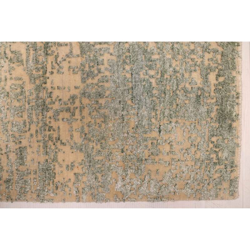 ECARPETGALLERY Hand-knotted Legacy Dark Green Silk, Wool Rug - 2'6 x 12'1