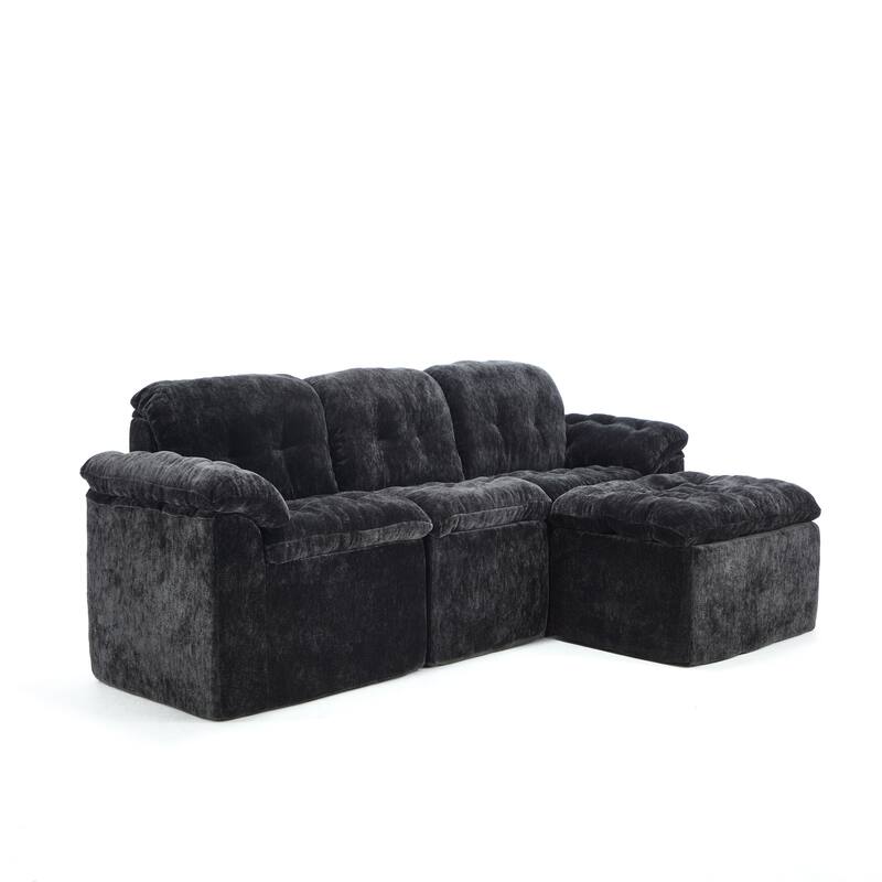 Modular Convertible Cushioned Sleeper Sofa Set