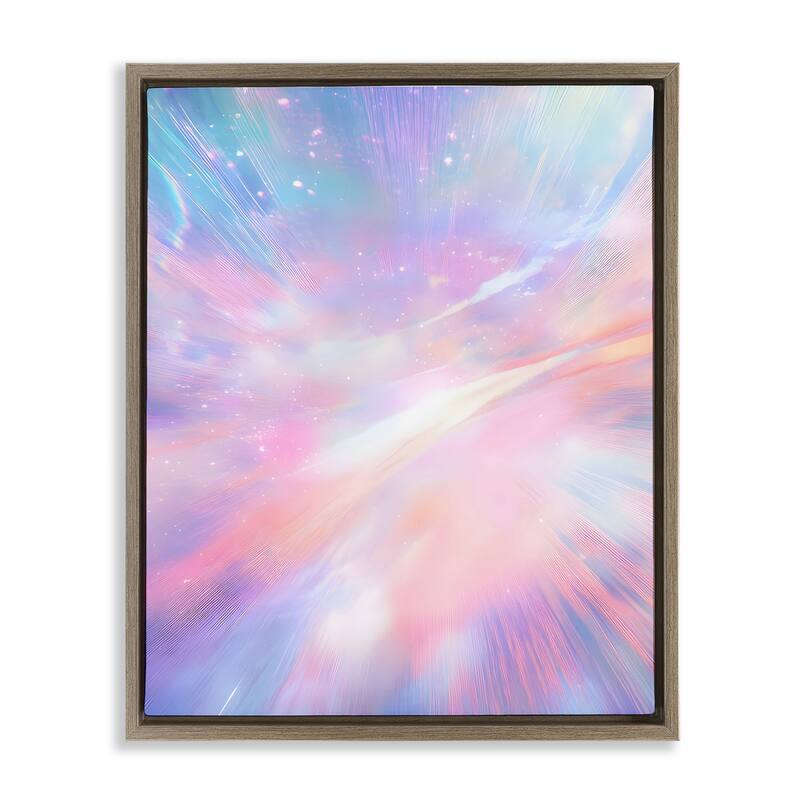 Stupell Iridescent Nebula Abstraction Framed Floater Canvas Wall Art Design By Franklyn Gregory - 25 x 31 - Brown