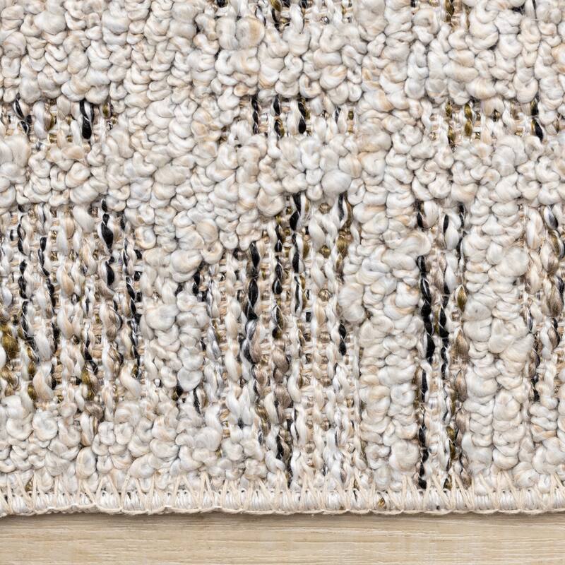 Alta Collection - Cream Beige Textured Area Rug