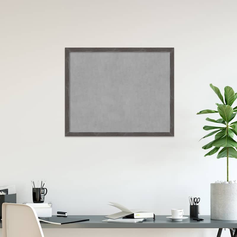 Amanti Art Woodridge Rustic Grey Framed Magnetic Board