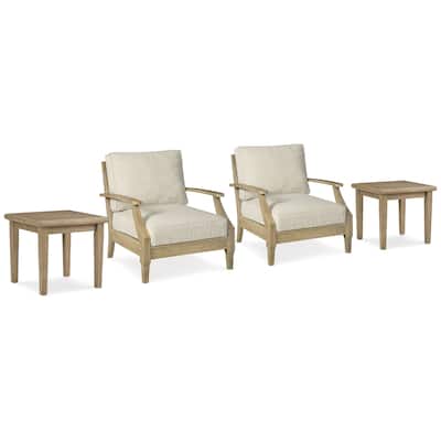 Signature Design by Ashley Clare View Beige 4-Piece Outdoor Package - 30"W x 35"D x 32"H