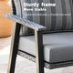 preview thumbnail 2 of 42, OVIOS Outdoor Steel Frame Bench Wicker Stripes Pattern Cushion Loveseat