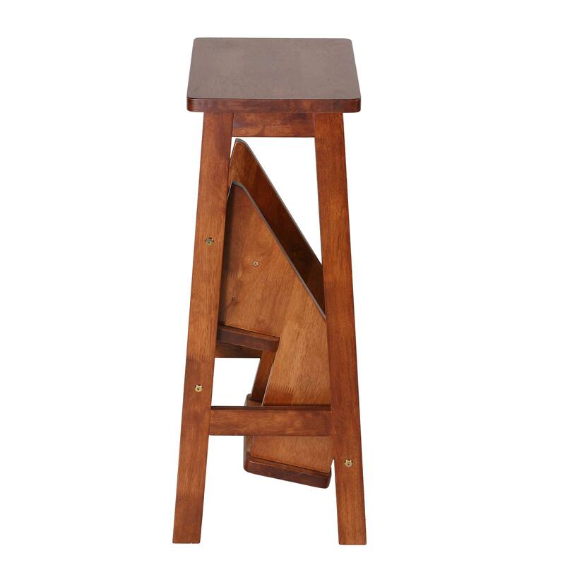 Druzi Accent Stool with Steps, Oak