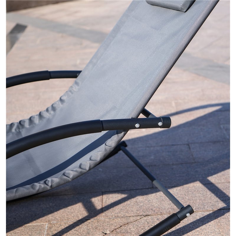 Outdoor Iron Rocking U-shaped Lounge Chair