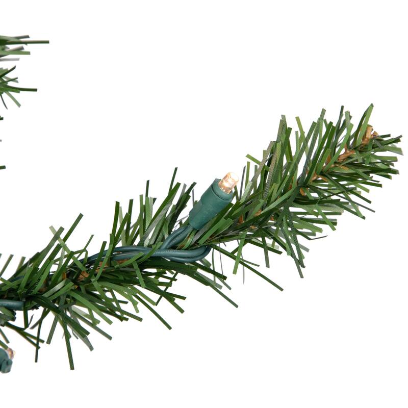 2' Medium Canadian Pine Artificial Christmas Tree Warm Clear Lights - 2 Foot